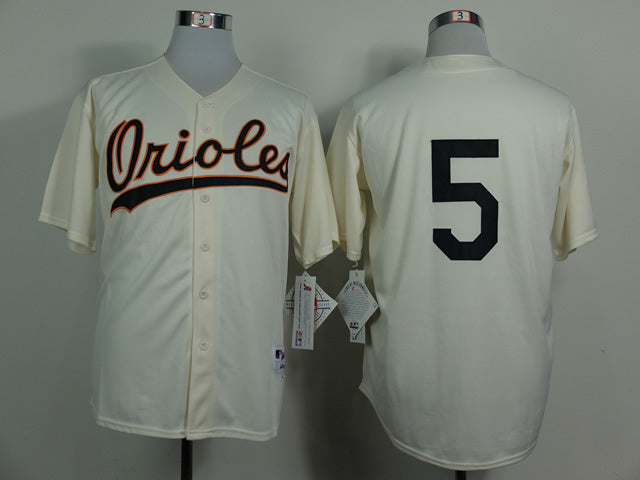 Baltimore Orioles #5 Orioles 5# Retro Player Off-White 1954 Inverted