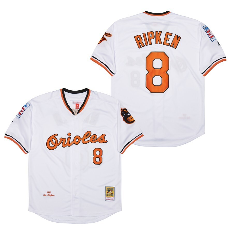 Baltimore Orioles #8 Cal Ripken Jr. Orioles 8 White 1981 Edition Retro