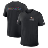 Baltimore Ravens Black 2025 Crucial Catch Tri-Blend Dri-FIT T-Shirt