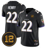 Baltimore Ravens #22 Derrick Henry Black 2025 F.U.S.E. Jacoby Jones Patch