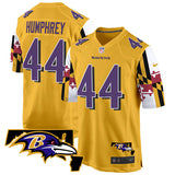 Baltimore Ravens #44 Marlon Humphrey Gold 2025 Maryland Flag Vapor Limited