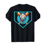Baseball Home Plate Drip Shirt - Soft and Comfortable Men's T-Shirt for Ice Cream Softball and Baseball Fans Made in USA