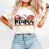 Baseball Mama T-Shirt, Doodle Baseball T-Shirt, Sports T-Shirt, Baseball Mom, Hearts, Baseball Glove, Game Day