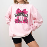 Baseball Sister Drip Baseball Drip Women Girl Coquette Bow Shirt Sweatshirt Hoodie