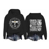 Basgiath War College Dragon Rider Fourth Wing Hoodie Casual Street Style Fleece Fabric Pullover Sweatshirt for Women for Men