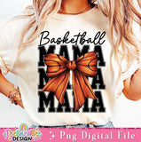 Basketball Mama T-Shirt, Coquette Basketball Bow T-Shirt, Basketball T-Shirt, Basketball Bow T-Shirt, Fall Coquette Bow Shirt, Basketball Mom Instant