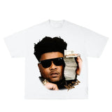 Big Za Inspired Vintage Graphic T-shirt Heavy Cotton Tee Basketball 90 s Styled Shirt Hiphop Vibes Y2K Aesthetic Throwback Classic Big Face Celebrity Tee