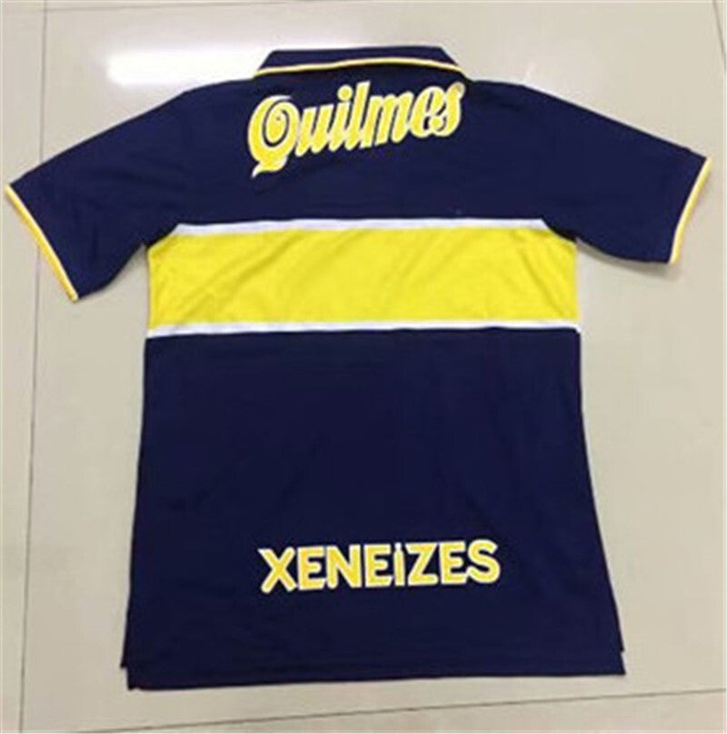 Boca home blue 97-98 retro soccer jersey Style 2