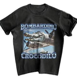 Bombardino Crocodilo Funny BrainRot T-shirt, Italian Brainrot Animals Meme shirt, Crocodile Tee, Trending Tee