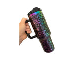 Bookworm's Dream Holographic Tumbler | Reading Is Dreaming With Open Eyes | Book Lover Gift