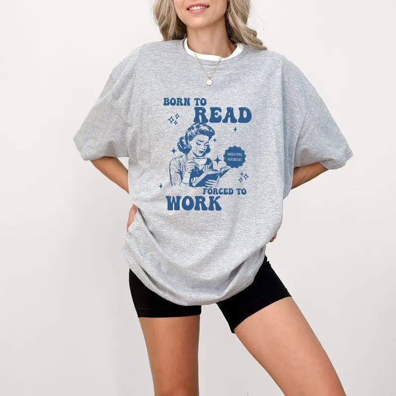 Born To Read Bookish Shirt, Funny Reader Sweatshirt, Book Addict Hoodie, Book Lover Shirt, Bookish Sweater, Spicy Books T-Shirt, Dark Romance Tee, Smut Shirt, Booktok Bookworm Sweatshirt