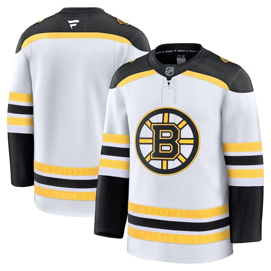 Boston Bruins Fanatics Away Premium Jersey - White Style 2
