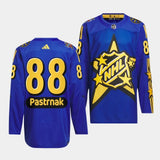 Boston Bruins #88 David Pastrnak 2024 NHL All-Star Blue Jersey Style 1