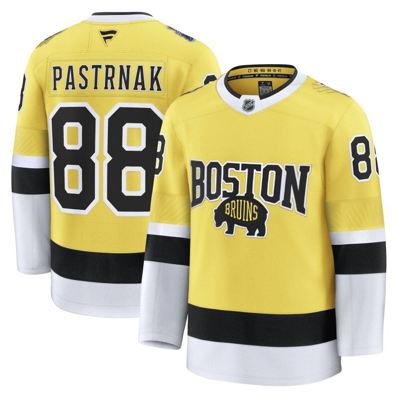 Boston Bruins #88 David Pastrnak 2026 NHL Stadium Series Premium Jersey - Gold