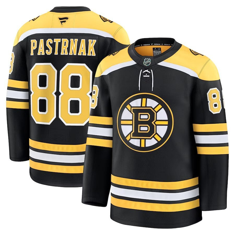 Boston Bruins #88 David Pastrnak Home Premium Jersey - Black