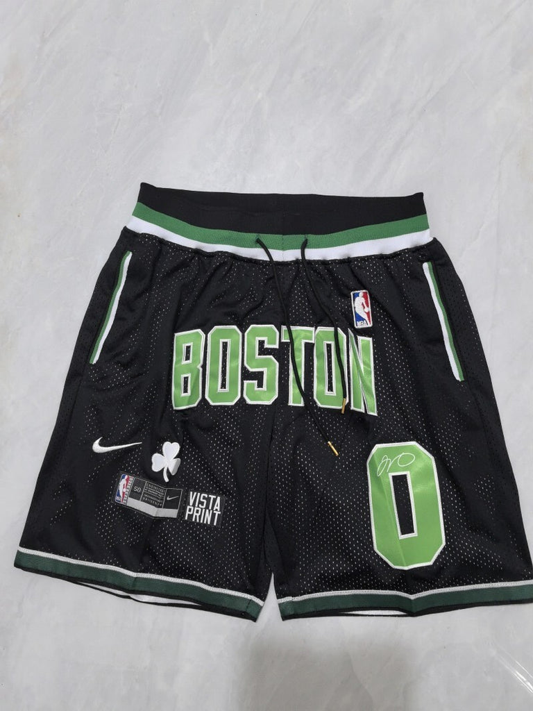 Boston Celtics Celtics Black Retro Shorts Style 6