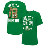 Boston Celtics Kelly Green 2024 Finals Champions 18 Banners T-Shirt