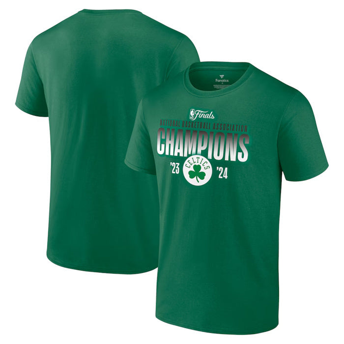 Boston Celtics Kelly Green 2024 Finals Champions Blocked Shot T-Shirt