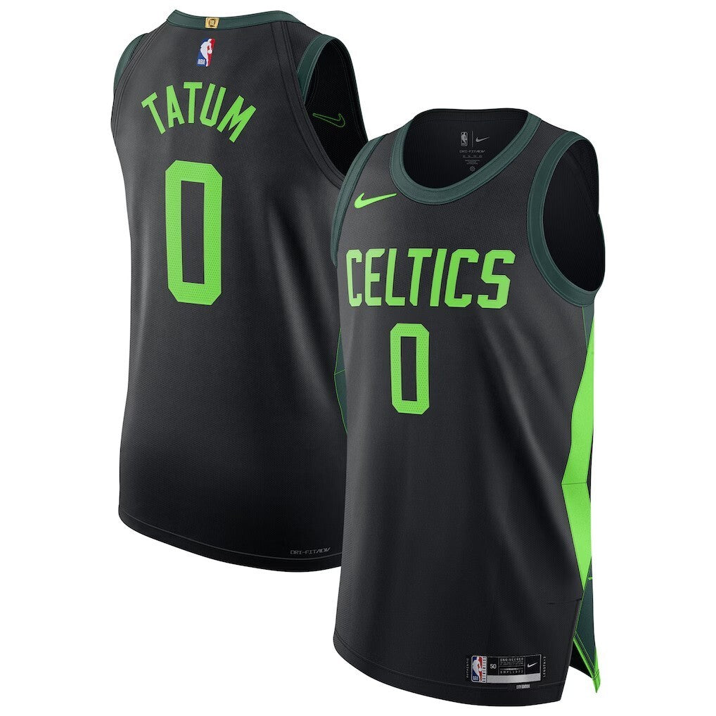 Boston Celtics #0 Jayson Tatum 202425 Authentic Player Jersey - City Edition - Black