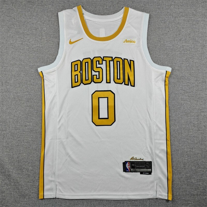 Boston Celtics #0 Jayson Tatum 26 0 White City Edition Style 4