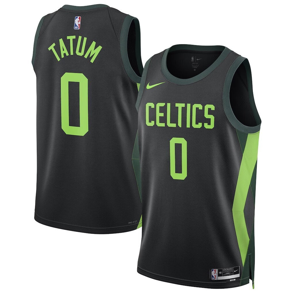 Boston Celtics #0 Jayson Tatum Unisex 202425 Swingman Player Jersey - City Edition - Black