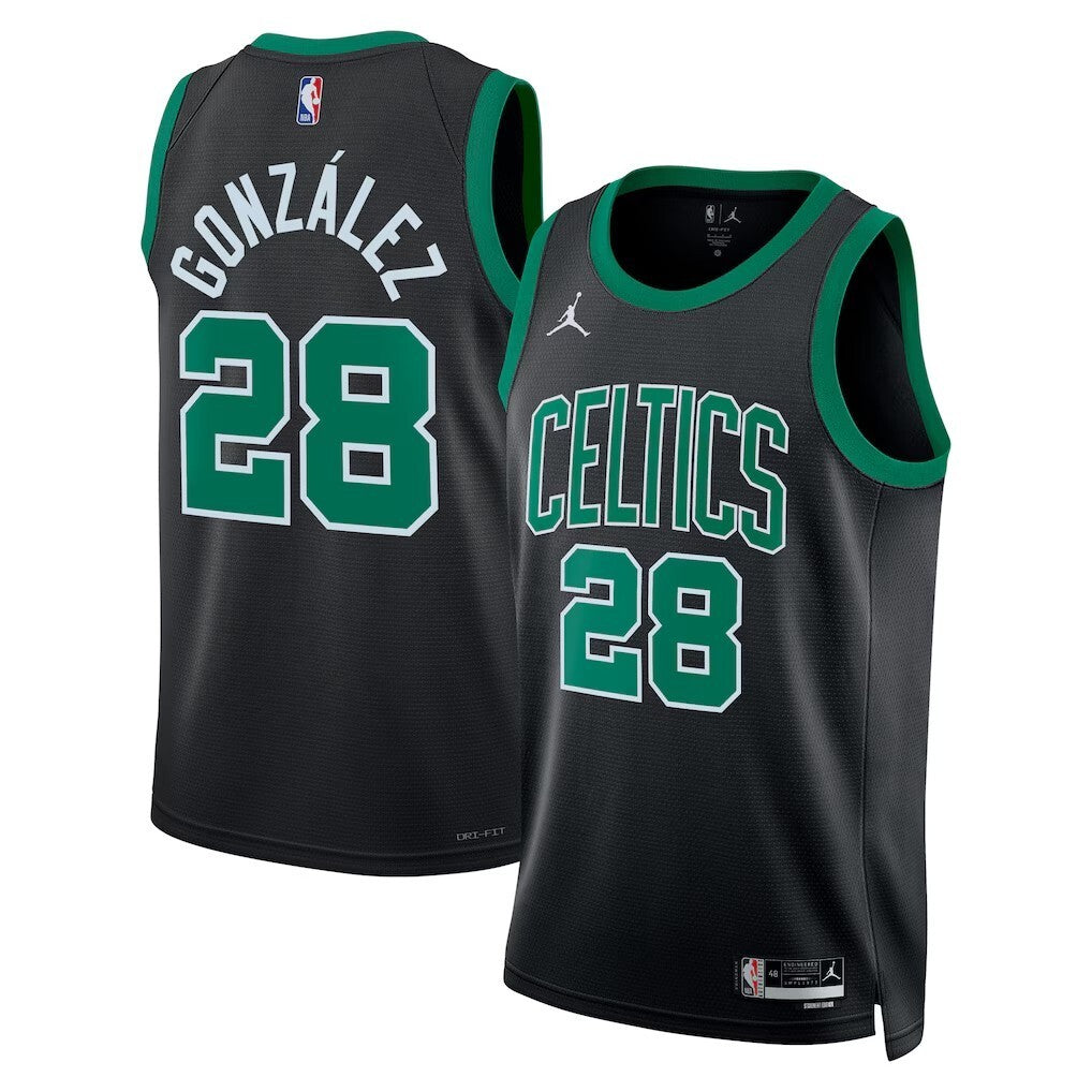 Boston Celtics #28 Hugo González Unisex Swingman Jersey - Black - Statement Edition
