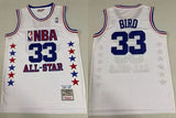 Boston Celtics #33 Larry Bird All-Star Larry Bird 33 # White Premium Mesh Jersey