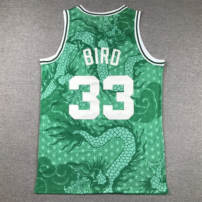 Boston Celtics #33 Larry Bird Celtics 33 Year of Dragon Limited s-xxl Style 1