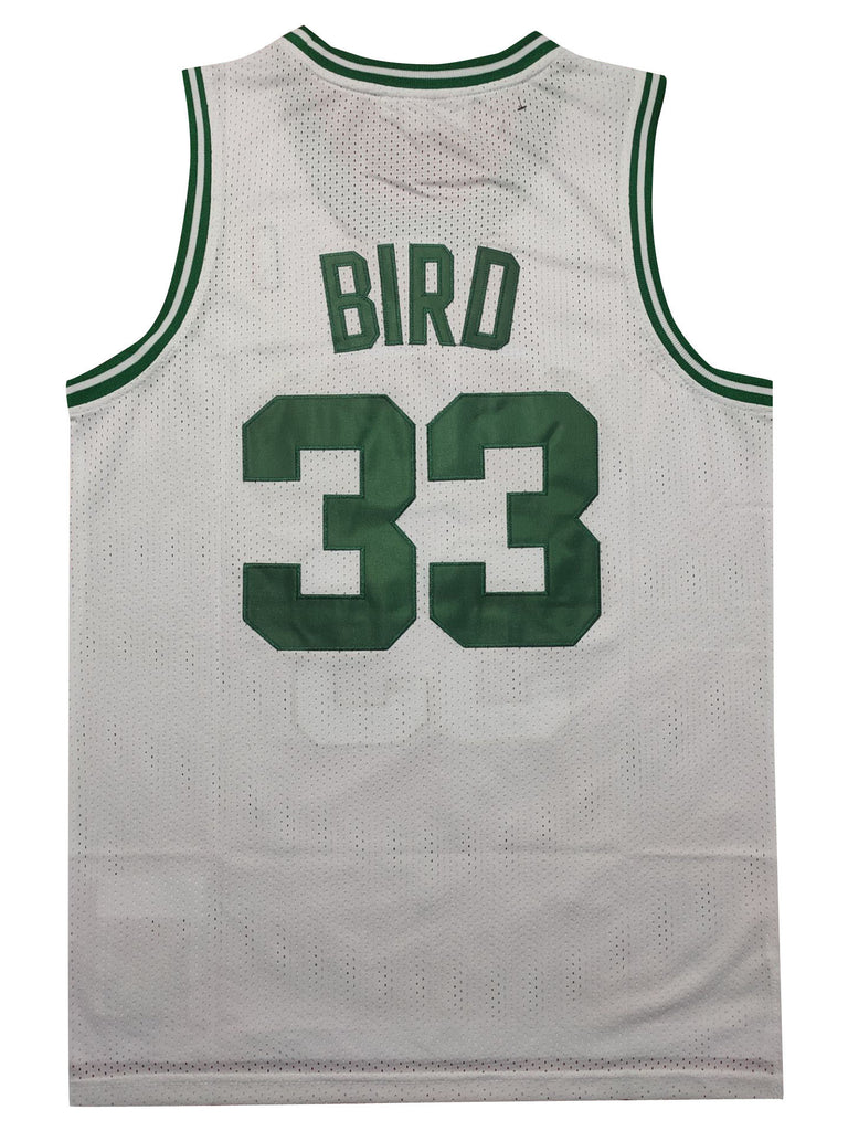 Boston Celtics #33 Larry Bird Celtics 33 # Bird 1985-86 Retro White Jersey Style 4