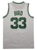 Boston Celtics #33 Larry Bird Celtics 33 # Bird 1985-86 Retro White Jersey Style 4