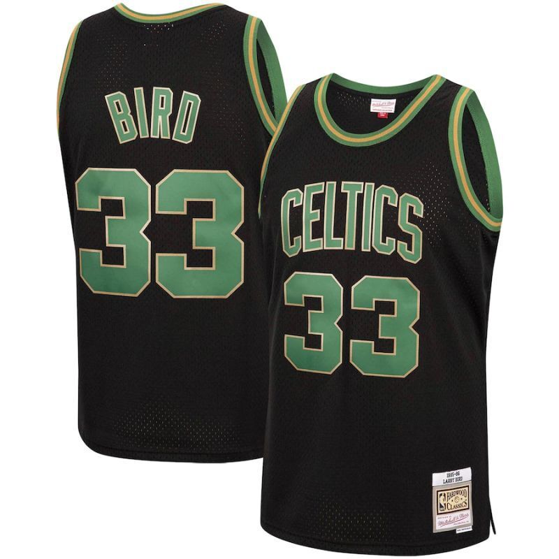 Boston Celtics #33 Larry Bird Celtics 33 # Bird Retro m&n Black Premium Mesh Fan Jersey