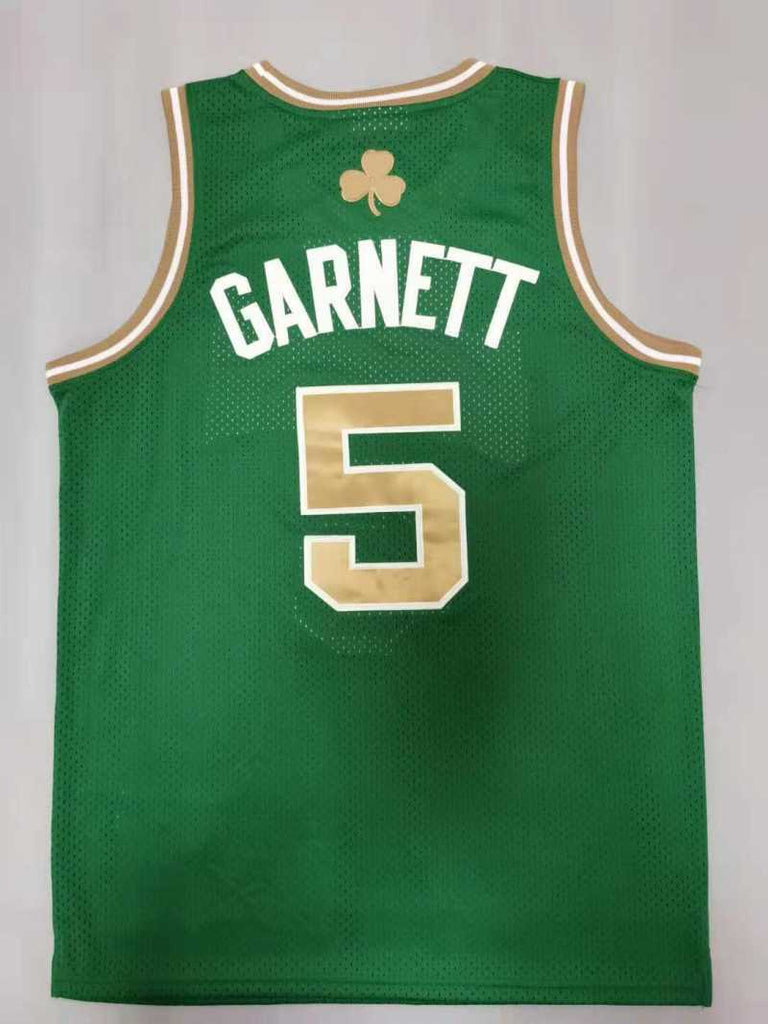 Boston Celtics #5 Kevin Garnett Celtics 5# Retro - Green Style 1