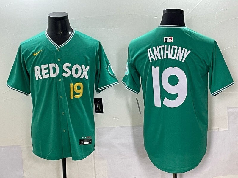 Boston Red Sox #19 Roman Anthony Red Sox Collaboration Style 1