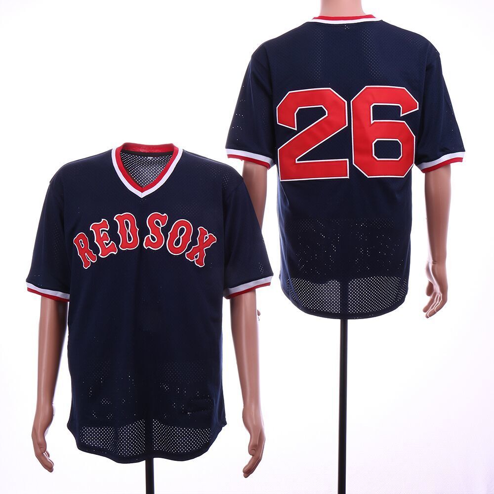 Boston Red Sox #26 Wade Boggs Red Sox 26 Blue Retro