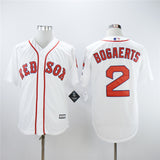 Boston Red Sox #2 Xander Bogaerts Red Sox 2 White Fan With Team Logo