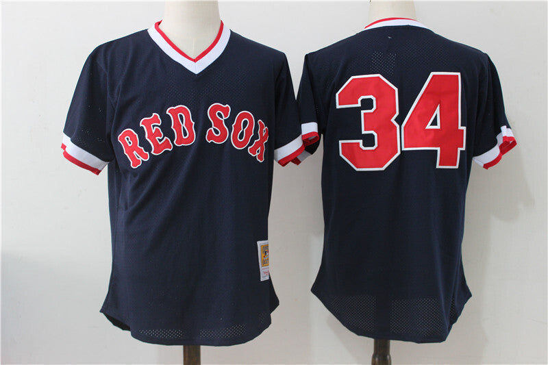 Boston Red Sox #34 David Ortiz Mesh Throwback
