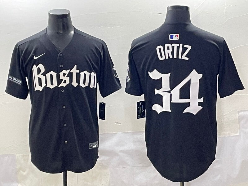Boston Red Sox #34 David Ortiz Red Sox 5 Collaboration Style 2