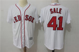 Boston Red Sox #41 Chris Sale Red Sox 41 # White Fan Edition