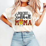 Boujee Softball Mama T-Shirt, Softball T-Shirt, Sports T-Shirt, Trendy Retro Mom T-Shirt