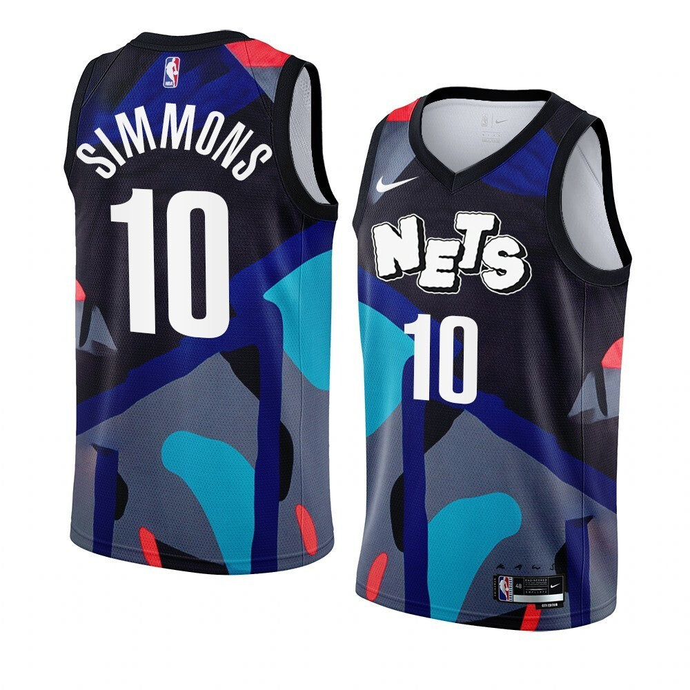 Brooklyn Nets #10 Ben Simmons 2023-24 City Edition Black KAWS Jersey Men's