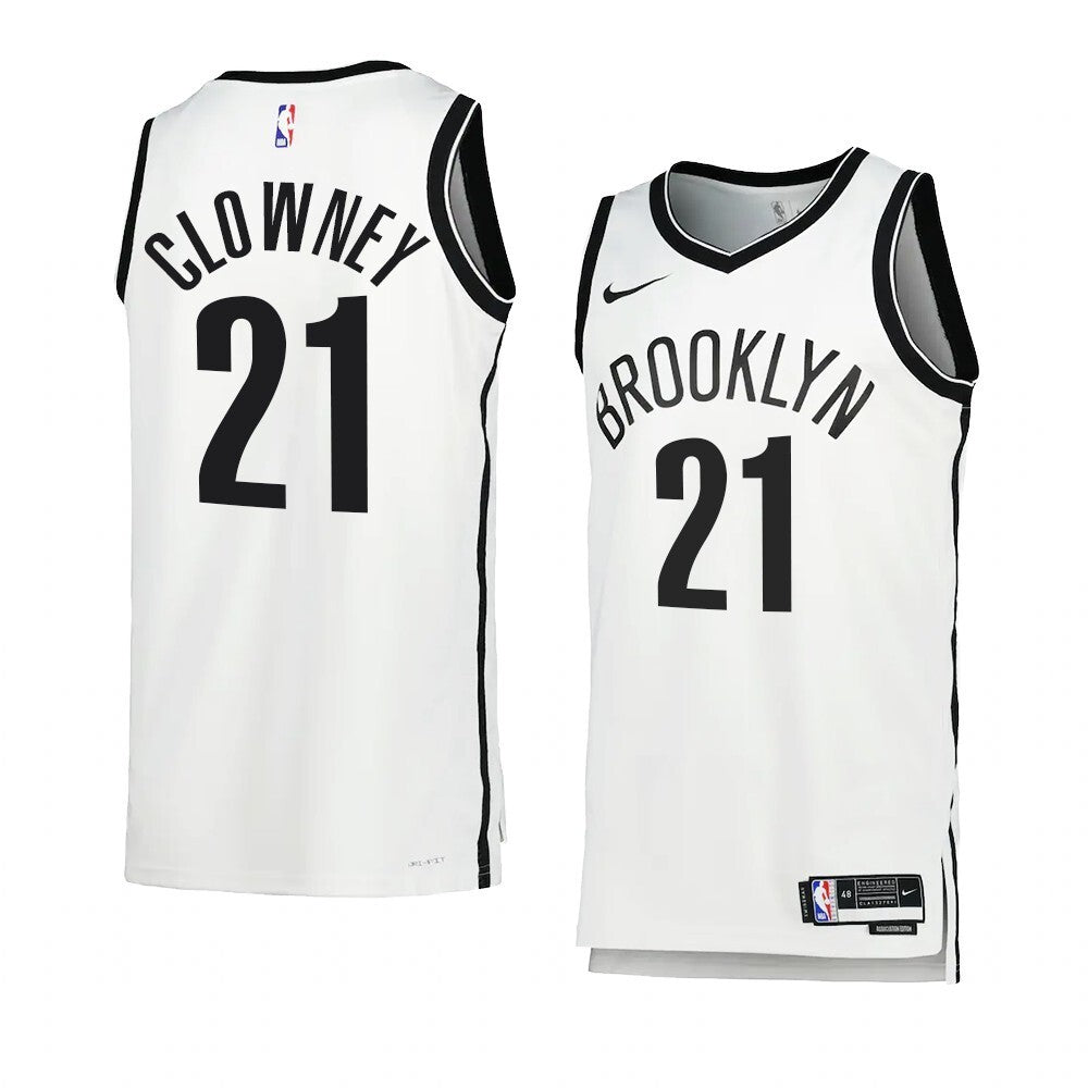 Brooklyn Nets #21 Noah Clowney 2023 NBA Draft Men White Jersey 2022-2023 Association Edition