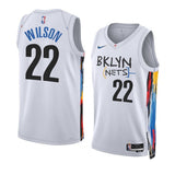 Brooklyn Nets #22 Jalen Wilson City Edition White Jersey 2023 NBA Draft