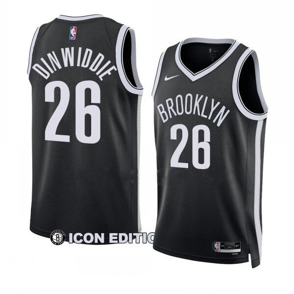 Brooklyn Nets #26 Spencer Dinwiddie Icon Edition Black Swingman