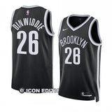 Brooklyn Nets #26 Spencer Dinwiddie Icon Edition Black Swingman