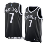 Brooklyn Nets #7 Dariq Whitehead 2023 NBA Draft Men Black Jersey 2022-2023 Icon Edition