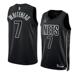 Brooklyn Nets #7 Dariq Whitehead 2023 NBA Draft Men Black Jersey 2022-2023 Statement Edition