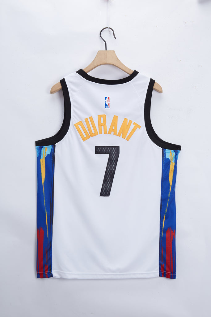 Brooklyn Nets #7 Kevin Durant 2021 Nets 7 # White City Edition Style 1