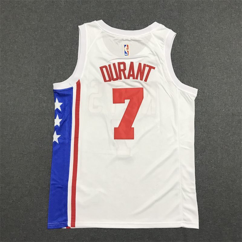 Brooklyn Nets #7 Kevin Durant 22-23 New Season New Nets 7 # Kevin · Durant Retro White Jersey