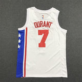 Brooklyn Nets #7 Kevin Durant 22-23 New Season New Nets 7 # Kevin · Durant Retro White Jersey