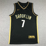 Brooklyn Nets #7 Kevin Durant New Nets 7 Black Gold Style 2